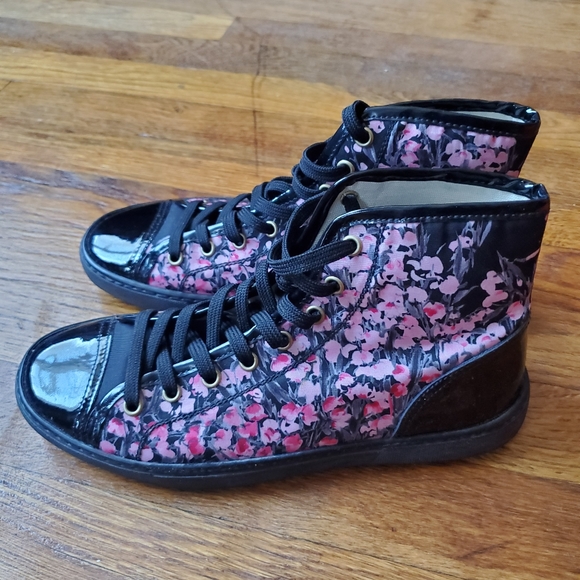 RED Valentino Shoes | Red Valentino Floral Lace Up Hi Top Sneakers | Poshmark